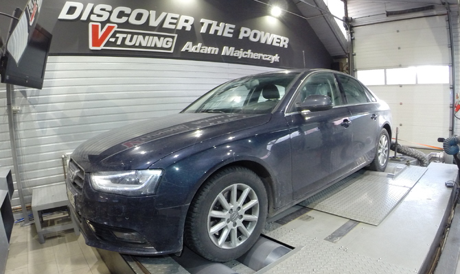 Chip Tuning Audi A4 B8 2.0 TDI 177 KM + 26 KM + 18 Nm