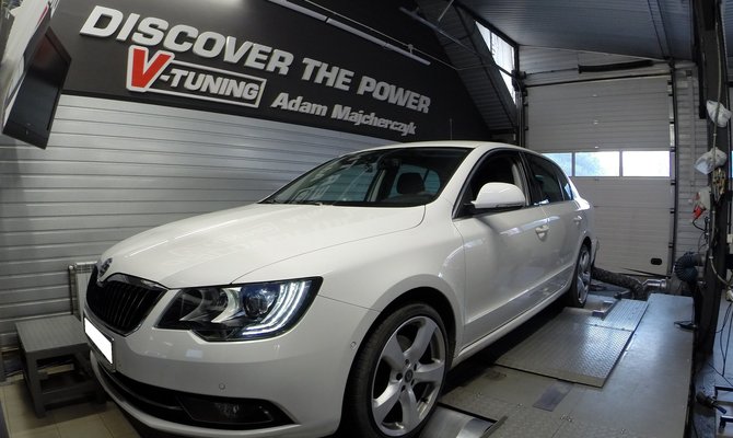 Chip Tuning Skoda Superb 2.0TDI 180 KM + 25KM oraz 63Nm | V-Tuning Leżajsk